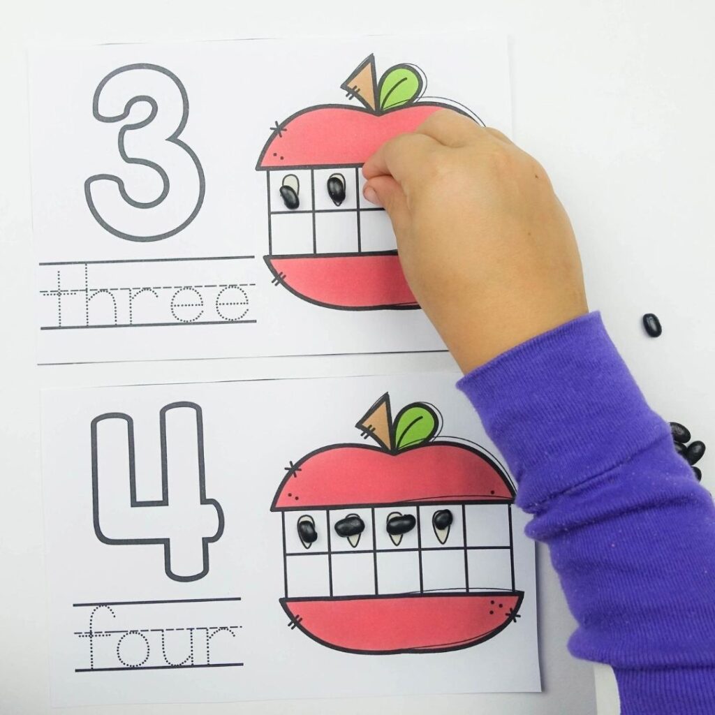 Around the world preschool activity plans ten frame counting activity