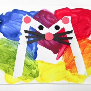 Colorful letter m mouse craft.