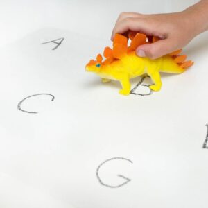 Dinosaur preschool activity find the letter of the alphabet