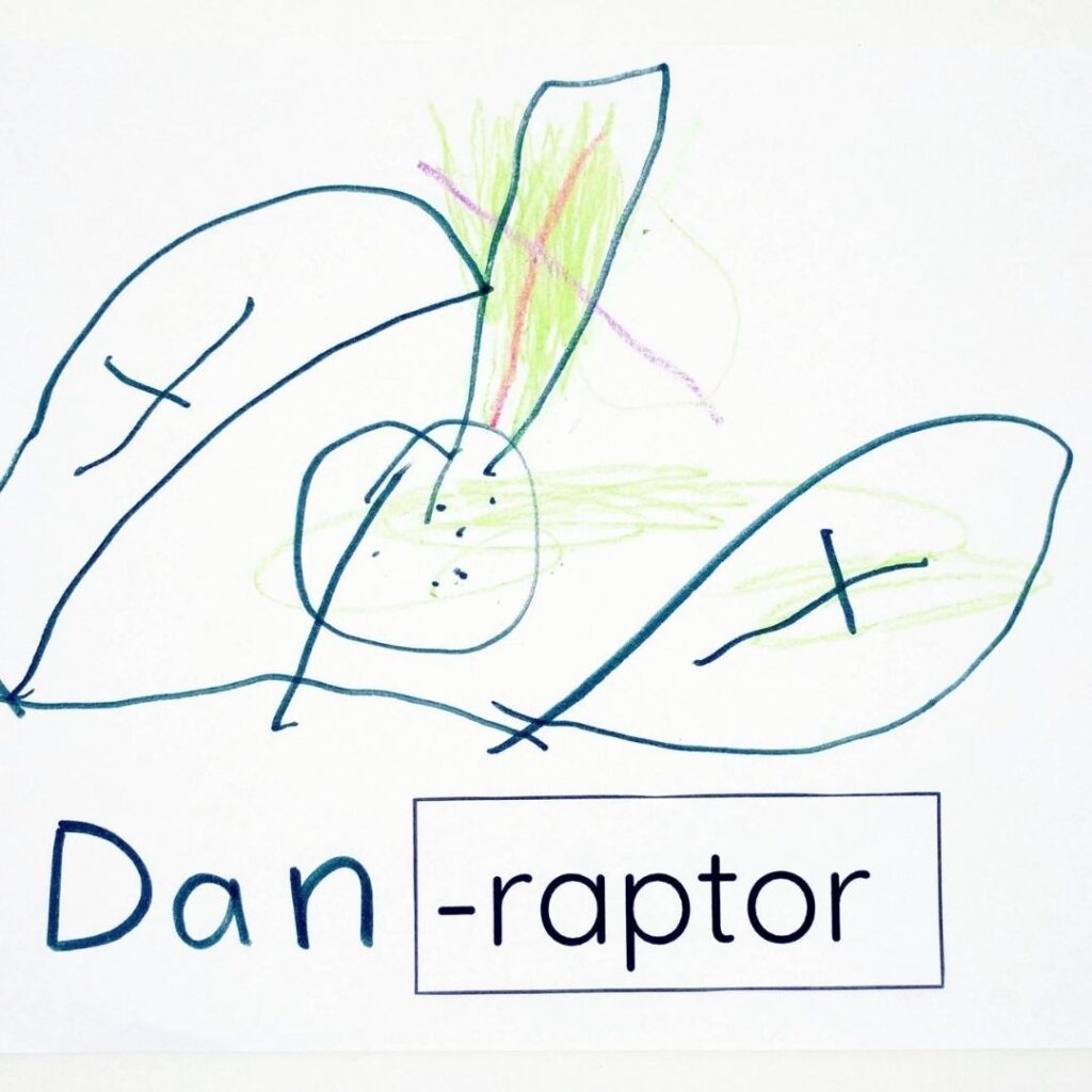 Dinosaur preschool activity draw a dinosaur