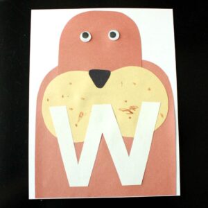 W is for walrus animal habitat craft for preschool.