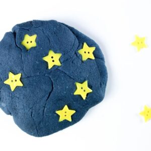 Constellation play dough preschool space activity.