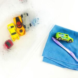 Car wash activity for preschool transportation theme.