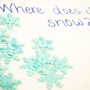 Where does it snow winter activity for preschoolers.