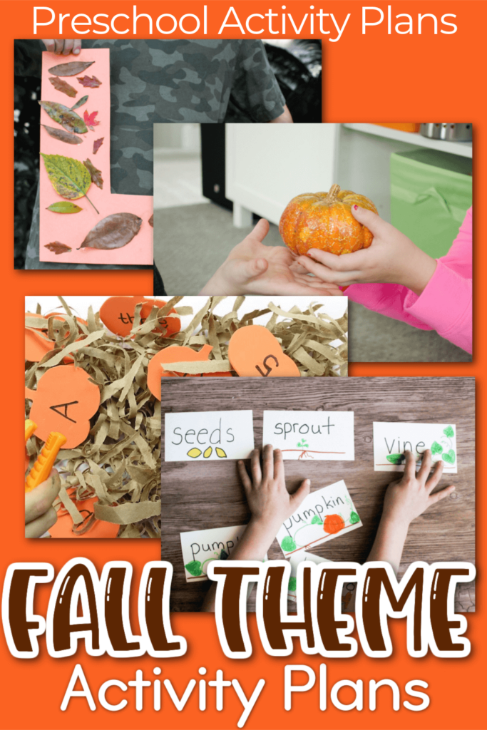 Fall theme activity plans for preschoolers