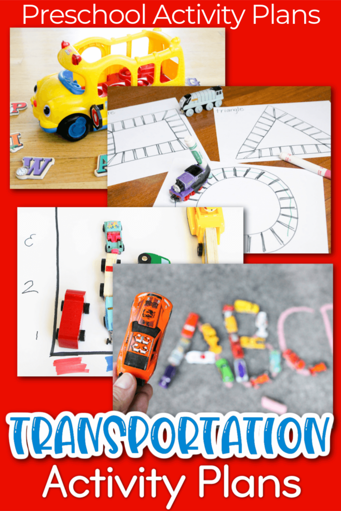 Lesson plans for a preschool transportation theme.
