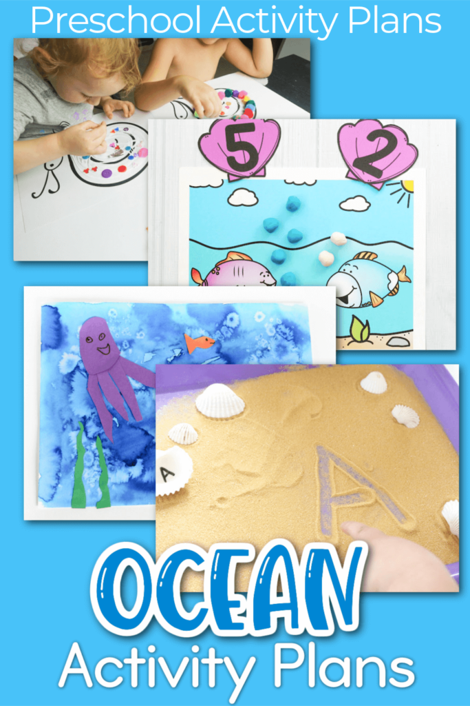 Preschool ocean theme printables and activities.